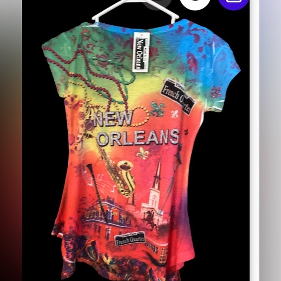 Maxi & Co New Orleans Bourbon Street, colorful top. NWT size medium. - Picture 4 of 11